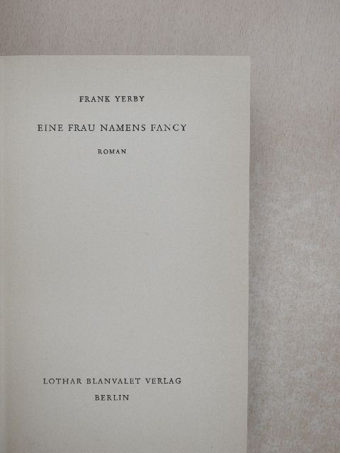 Frank Yerby - Eine Frau namens Fancy [antikvár]