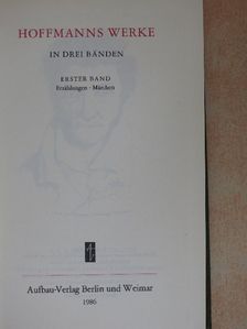 E. T. A. Hoffmann - Hoffmanns Werke 1 [antikvár]