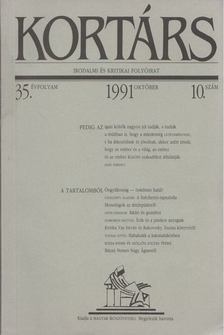 Kis Pintér Imre - Kortárs 1991. október [antikvár]