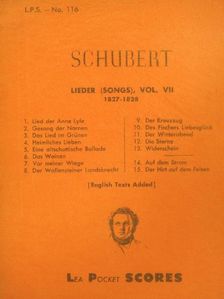 Franz Schubert - Lieder (songs), Vol. VII [antikvár]