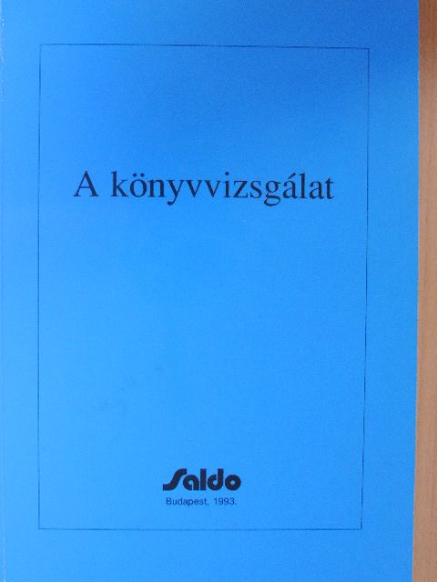 Bontovics Károly - A könyvvizsgálat [antikvár]