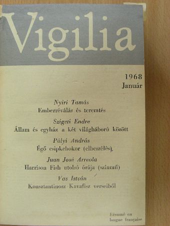 Bánk József - Vigilia 1968. január-december [antikvár]