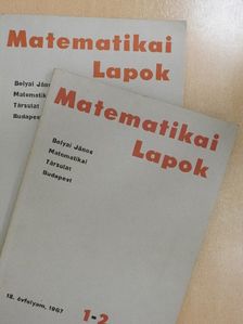 Alpár László - Matematikai Lapok 1967/1-4. [antikvár]