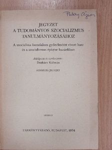 Blaskovits János - Jegyzet a tudományos szocializmus tanulmányozásához [antikvár]