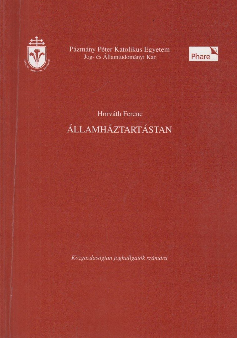 DR. HORVÁTH FERENC - Államháztartástan [antikvár]