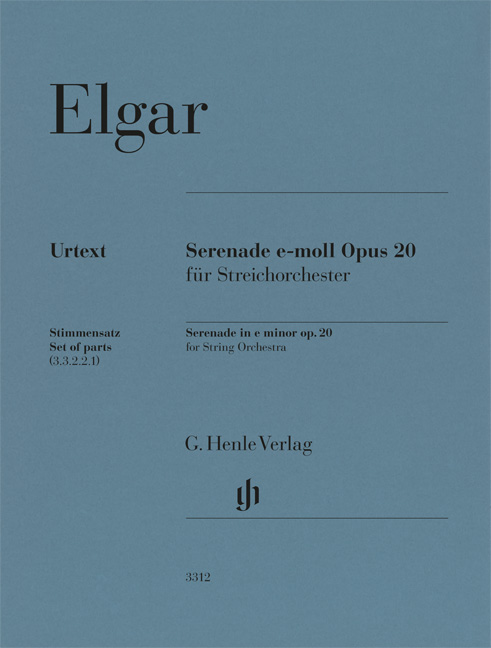 ELGAR - SERENADE e-MOLL OP.20 FÜR STREICHORCHESTER. STIMMEN (3,3,2,2,1)