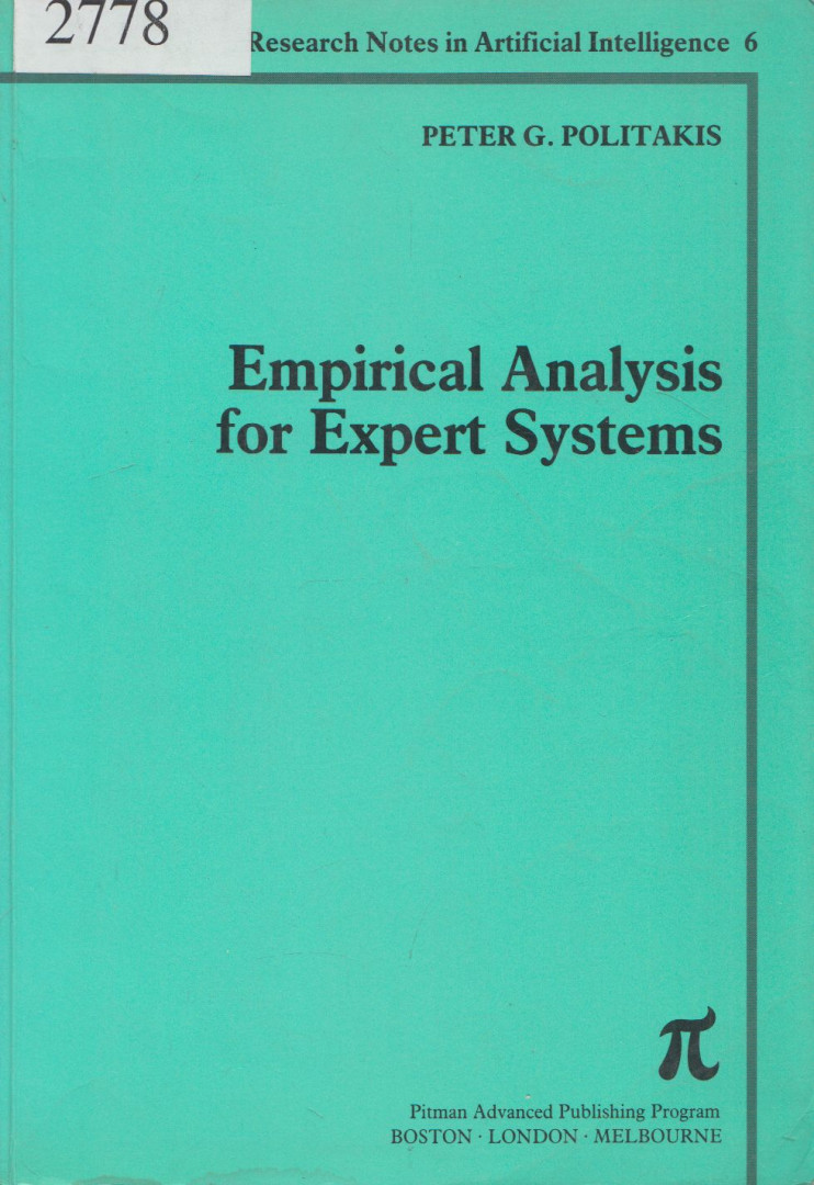 Peter G. Politakis - Empirical Analysis for Expert Systems [antikvár]