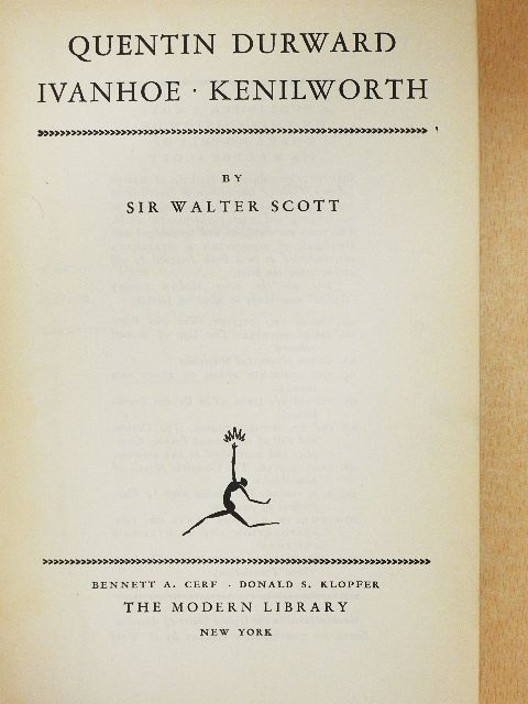 Sir Walter Scott - Quentin Durward/Ivanhoe/Kenilworth [antikvár]