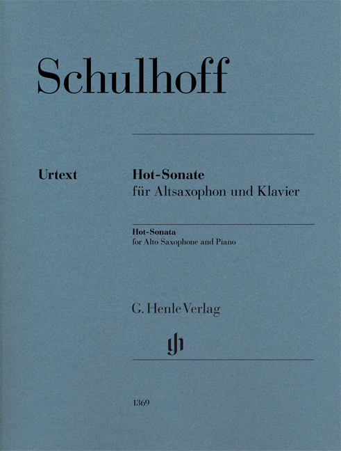 SCHULHOFF, ERWIN - HOT-SONATE FÜR ALTSAXOPHON UND KLAVIER