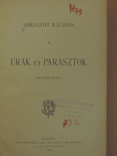 Mikszáth Kálmán - Urak és parasztok [antikvár]