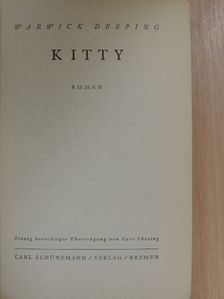 Warwick Deeping - Kitty [antikvár]