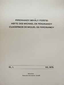 Ferdinandy Mihály - Ferdinandy Mihály füzetei III/1. [antikvár]