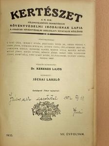 Horváth József - Kertészet 1933. január-december/Növényvédelem 1933. (nem teljes évfolyam) [antikvár]