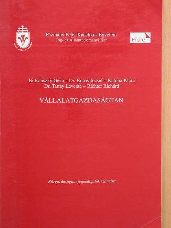 Bittsánszky Géza - Vállalatgazdaságtan [antikvár]