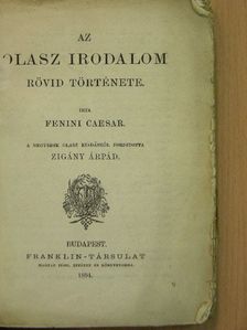 Fenini Caesar - Az olasz irodalom rövid története [antikvár]