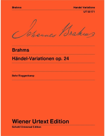 BRAHMS... - HAENDEL-VARIATIONEN OP.24 FÜR KLAVIER WIENER URTEXT (BEHR / ROGGENKAMP)