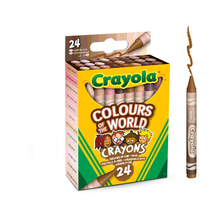 Crayola: Sokszínű Világ, bőrszín árnyalatok zsírkréta készlet - 24 db-os