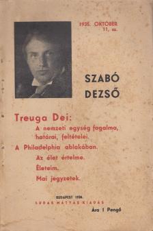 Szabó Dezső - Treuga Dei: A nemzeti egység fogalma, határai, feltételei [antikvár]