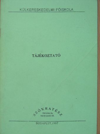 Tájékoztató a záródolgozattal kapcsolatban [antikvár]