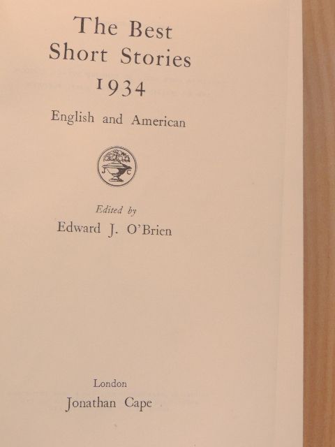 Alan Marshall - The Best Short Stories 1934 [antikvár]