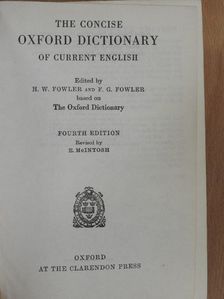 The Concise Oxford Dictionary of Current English [antikvár]