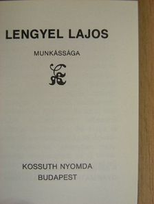 Lengyel Lajos munkássága (minikönyv) [antikvár]