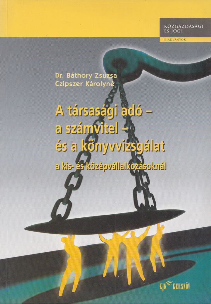 Dr. Báthory Zsuzsa, Czipszer Károlyné - A társasági adó - a számvitel és könyvvizsgála [antikvár]