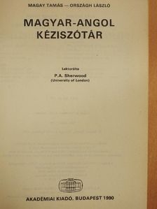Magay Tamás - Magyar-angol kéziszótár [antikvár]