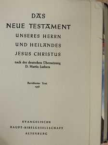 Das neue Testament [antikvár]