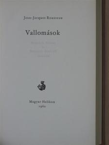 Jean-Jacques Rousseau - Vallomások [antikvár]