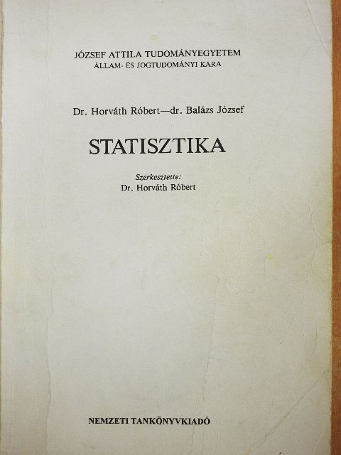 Dr. Balázs József - Statisztika [antikvár]