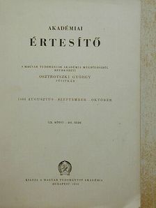 A. N. Nyeszmejanov - Akadémiai Értesítő LX. kötet 501. füzet [antikvár]