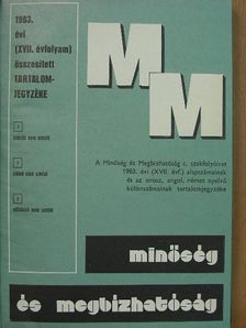 Minőség és Megbízhatóság 1983. évi idegennyelvű különszámok [antikvár]
