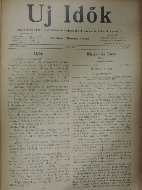 Aszlányi Károly - Uj Idők 1933. (nem teljes évfolyam) I-II. [antikvár]