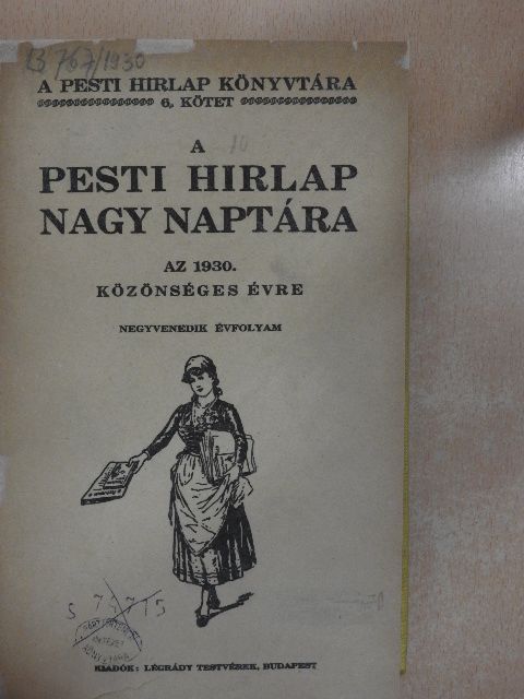 Avercsenko Arkadij - A Pesti Hirlap Nagy Naptára az 1930. közönséges évre [antikvár]