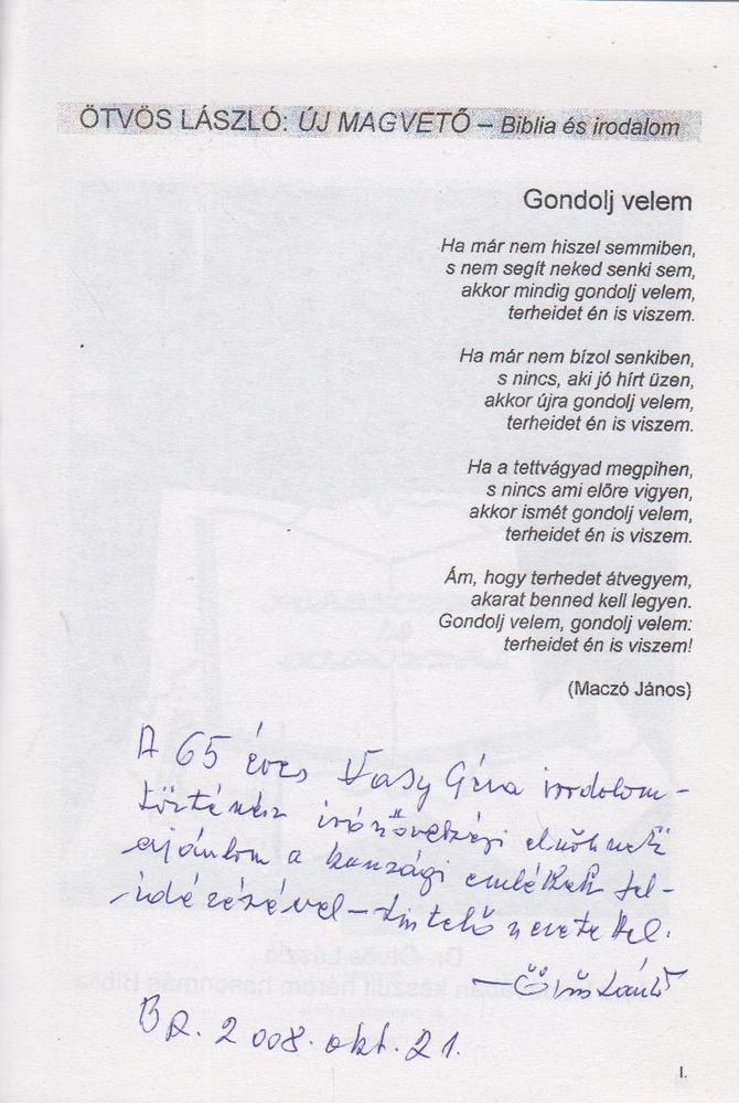 Ötvös László - Új magvető (dedikált) [antikvár]
