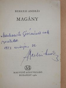Berkesi András - Magány (dedikált példány) [antikvár]