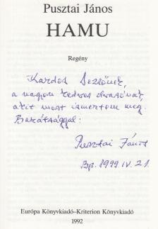 Pusztai János - Hamu (dedikált) [antikvár]