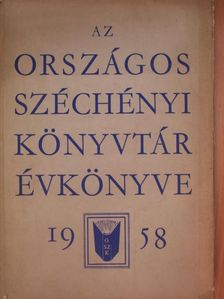 Berczeli Károlyné - Az Országos Széchényi Könyvtár Évkönyve 1958 [antikvár]