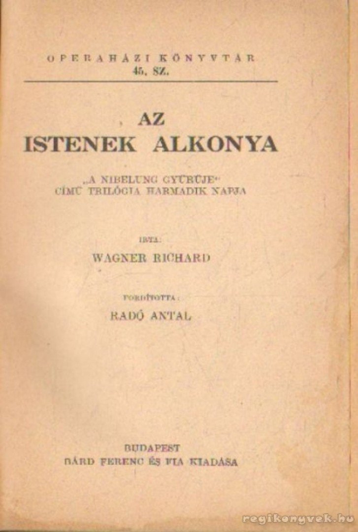 Az Istenek alkonya [antikvár]
