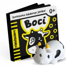 Boci kotrasztos fürdőskönyv játék figurával