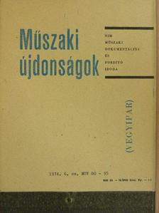 Dr. Balajti András - Műszaki Újdonságok 1974/6. MUV 80-95 [antikvár]