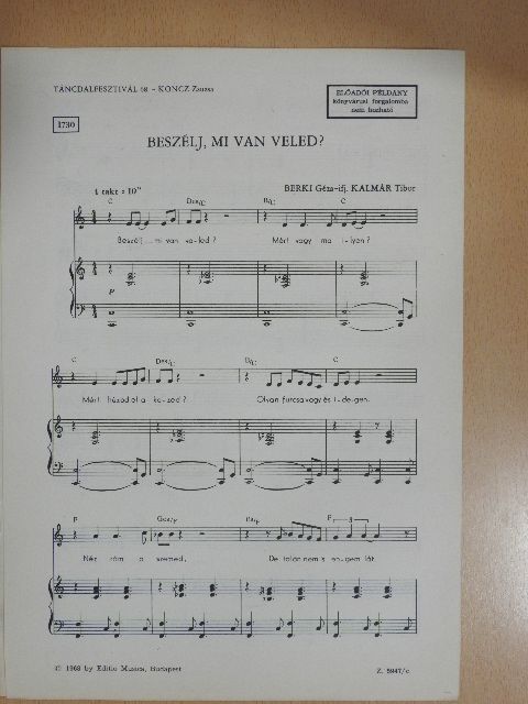 Berki Géza - Beszélj, mi van veled? [antikvár]