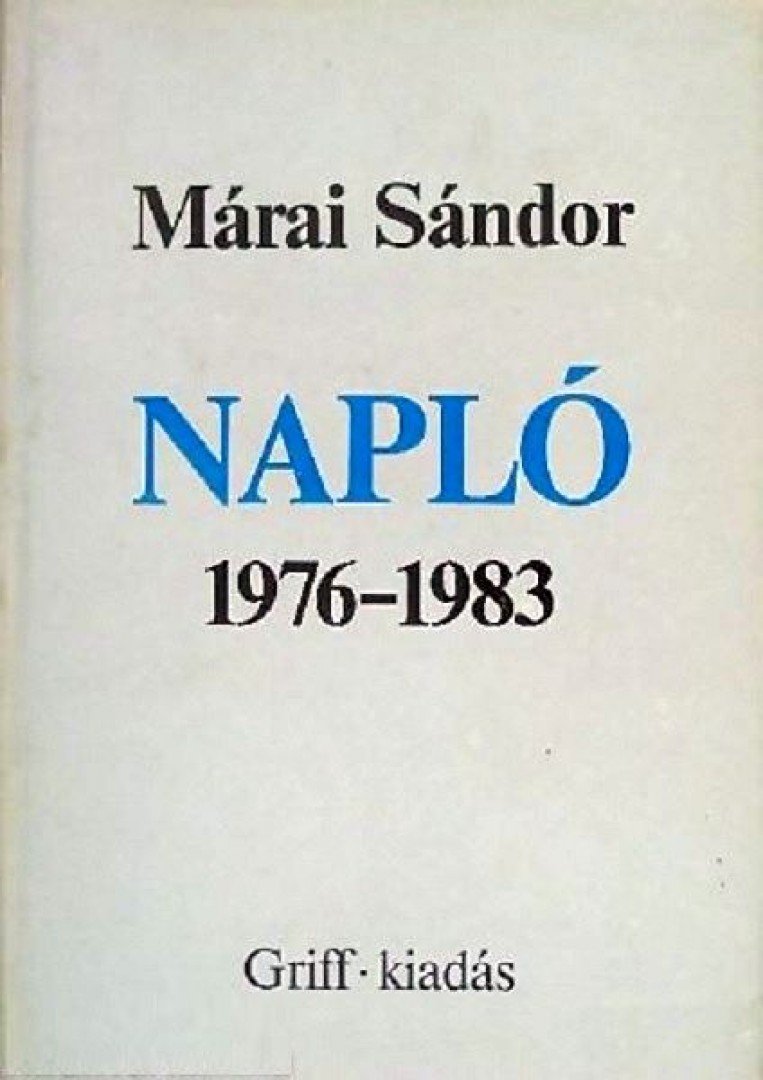Márai Sándor - Napló 1976-1983 [antikvár]