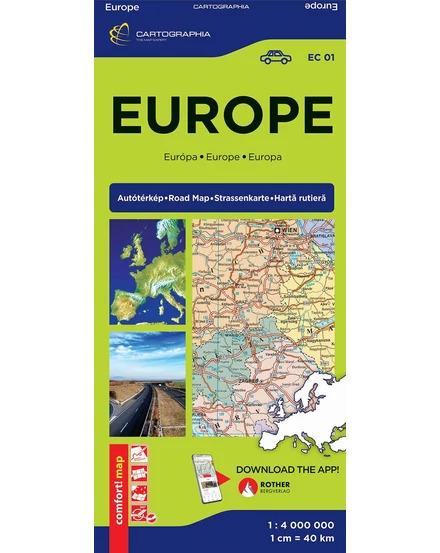 Európa Comfort térkép (laminált)