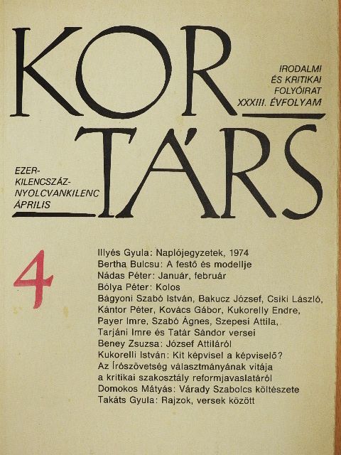 Bába Iván - Kortárs 1989. április [antikvár]