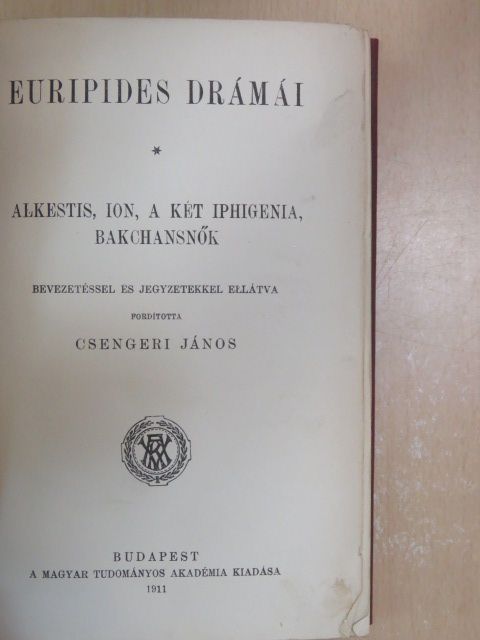 Euripides - Euripides drámái [antikvár]