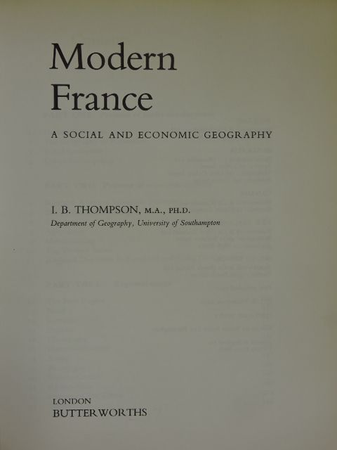 I. B. Thompson - Modern France [antikvár]