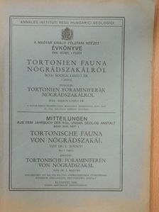 Dr. Bogsch László - Tortonien fauna Nógrádszakálról [antikvár]