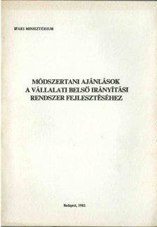 Bodnárné Dr. Karsai Éva, Száz Lászlóné Dr., Bögel György Dr. - Módszertani ajánlások a vállalati belső irányítási rendszer fejlesztéséhez [antikvár]